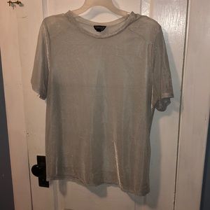 Sheer/silver Topshop T-shirt